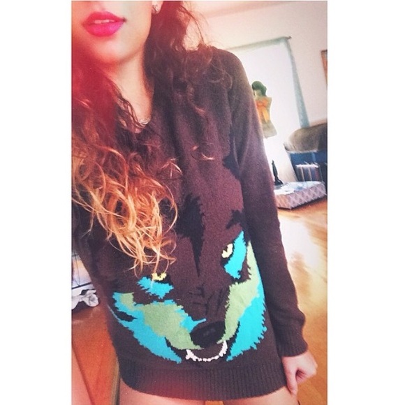h&m wolf sweater